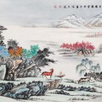 春夏秋冬时来运转李国胜风水画《四季纳福》运势昌达鸡运